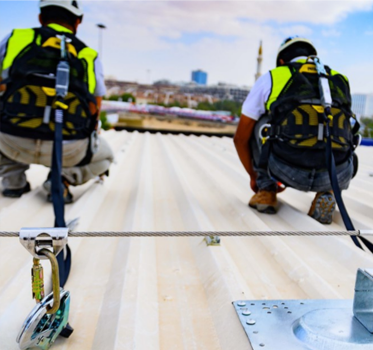 Roof Safety Equipment Shot